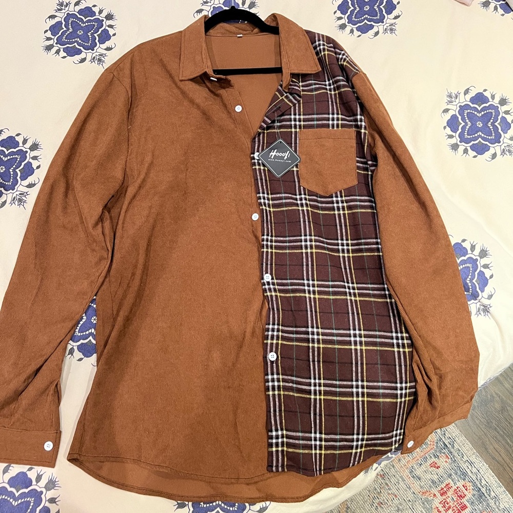 Oversized button up